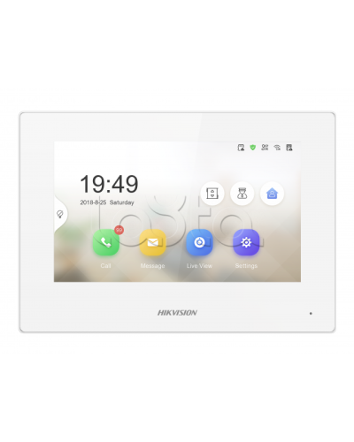 IP видеодомофон сенсорный Hikvision DS-KH6320-LE1/White(B) в Хасавюрте Абонентские IP устройства Pintop.ru