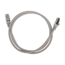 Патч-корд F/UTP, CAT 5e, RJ45-RJ45, 26AWG, LSZH, серый, 1м REXANT 02-0110-1