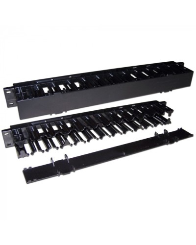 Кабельный органайзер 19 пластиковый, c крышкой, 1U LANMASTER (LAN-ORG/CVP-1U) в Хасавюрте Кабельные органайзеры Pintop.ru