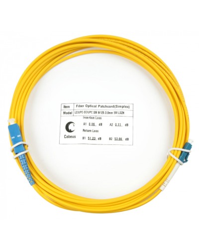 Шнур оптический simplex LC-SC 9/125 sm 15м LSZH Cabeus FOP(s)-9-LC-SC-15m в Хасавюрте Патч-корды оптические Pintop.ru