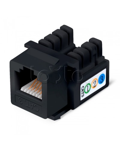 Вставка Cabeus KJ-RJ12-90-BK в Хасавюрте Модули Keystone Pintop.ru