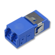 Оптический адаптер OS2, дуплекс LC, без фланцев, со шторками, синий Eurolan (36A-S2-2L-11BU)