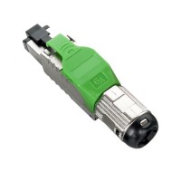 Разъем полевой оконцовки RJ-45 8P8C Hyperline PLUE-8P8C-S-C6A-SH-GN