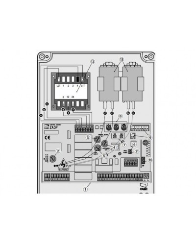 Блок управления для приводов распашных ворот Came 002ZA3P в Хасавюрте Автоматизация ворот Pintop.ru