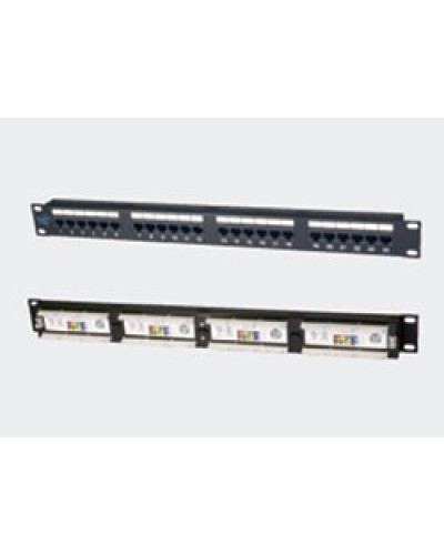 Патч-панель 19, 1U, 24xRJ45 категория 5е Eurolan (27B-U5-24BL) в Хасавюрте Патч панель Pintop.ru