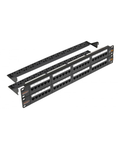 Патч-панель 19, 2U, 48xRJ45 NIKOMAX (NMC-RP48UD2-2U-BK) в Хасавюрте Патч панель Pintop.ru