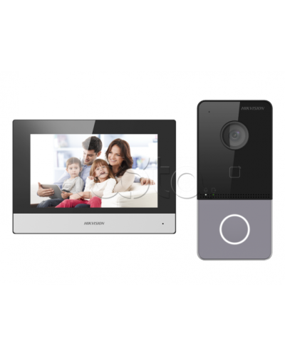 Комплект IP видеодомофона с Wi-Fi Hikvision DS-KIS605-P(C) в Хасавюрте Домофония Pintop.ru