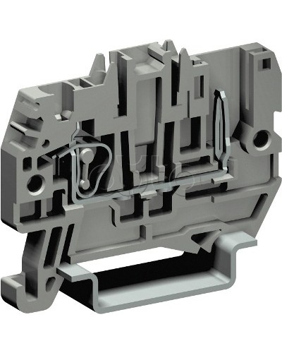 Пружинная проходная клемма со штыревым контактом. Серая. 2,5 кв. мм. DKC ZHVP300GR-RET в Хасавюрте Аксессуары для лотков Pintop.ru