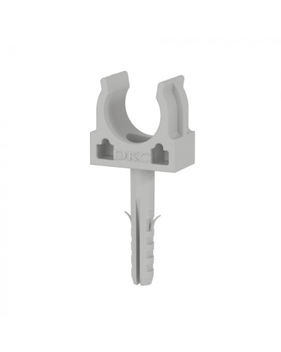 Держатель с защёлкой и дюбелем, в комплекте с винтом розница D16 (100 шт/уп) DKC (51316R) в Хасавюрте Держатели, клипсы, скобы Pintop.ru