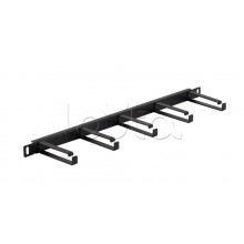 Органайзер горизонтальный 19" 0.5U, 5 колец (Черный) Cabeus (JB08-0,5U-BK)