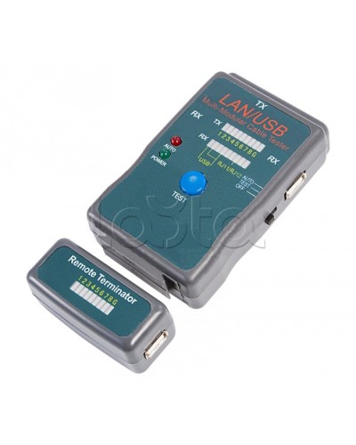 Тестер кабеля универсальный RJ-45+USB (HY-251454CT) REXANT 12-1011 в Хасавюрте Тестеры для систем видеонаблюдения Pintop.ru