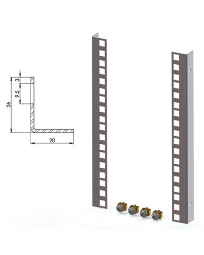 Направляющие для шкафов 15U TLK TLK-VNI-15U-2 в Хасавюрте Полки для шкафов и стоек Pintop.ru