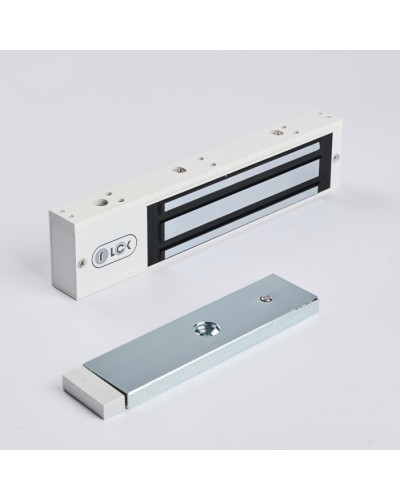 R-Lock RL-EM280-LSW - Электромагнитный замкок, 280кг, DC12/24B, цвет белый, RAL9016(белый), два датчика втроены в корпус замка: датчик Холла и магнито-контактный датчик в Хасавюрте Электромагнитные замки Pintop.ru