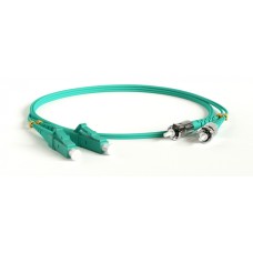 Патч-корд волоконно-оптический Hyperline FC-D2-503-LC/PR-ST/PR-H-1.5M-LSZH-AQ