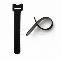 Хомут для кабеля, липучка с мягкой застежкой Hyperline WASN-180-BK-10