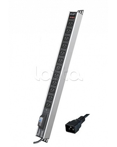 Блок распределения питания вертикальный для 19 шкафов DKC R5V12CBOPCDC19 в Хасавюрте Блоки розеток Pintop.ru