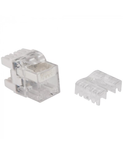 Модуль Keystone, RJ45, кат.5E, UTP, 180 градусов, с индикатором, белый LANMASTER LAN-OKi45U5E/180 в Хасавюрте Коннекторы Pintop.ru
