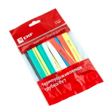 Термоусаживаемая трубка ТУТ нг 8/4 набор:7 цветов по 3шт. 100мм. EKF PROxima (tut-n-8)