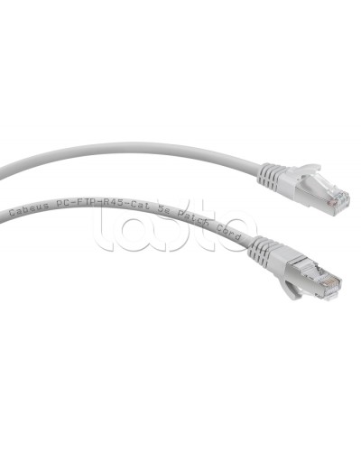 Патч-корд FTP, категория 5e, 0.5 м, экранированный, серый Cabeus PC-FTP-RJ45-Cat.5e-0.5m в Хасавюрте Патчкорды (медные) Pintop.ru