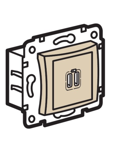 Устройство зарядное с коннекторами USB Legrand (774170) в Хасавюрте Аксессуары для кабель-канала Pintop.ru