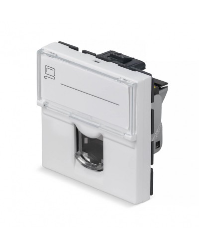 Модуль Keystone Jack RJ-45(8P8C), 180 градусов, категория 6a, экранированная Cabeus (KJ-RJ45-Cat.6a-SH-180T-FP-L-45) в Хасавюрте Модули Keystone Pintop.ru