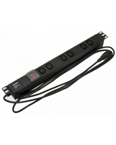 Блок розеток Hyperline SHE19-6IEC-S-2.5IEC в Хасавюрте Блоки розеток Pintop.ru