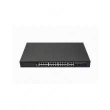 Управляемый L2 PoE коммутатор Gigabit Ethernet на 24 RJ45 PoE + 4 x GE Combo Uplink порта NST NS-SW-24G4G-PL