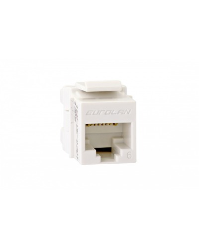 Вставка Keystone RJ45, кат. 6, неэкран. Eurolan (16B-U6-03WT) в Хасавюрте Коннекторы Pintop.ru