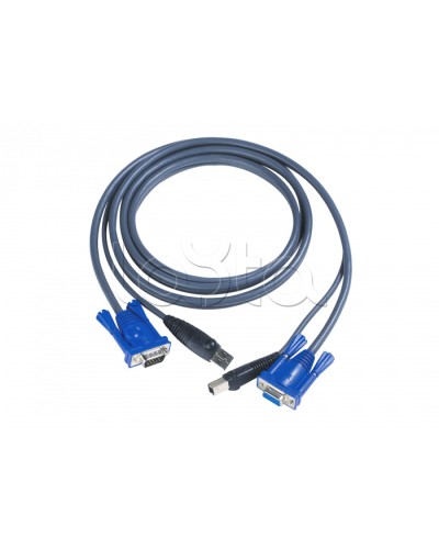 КВМ-кабель с интерфейсами USB, VGA (3м) ATEN 2L-5003U в Хасавюрте Видеоусилители, Модуляторы, Делители Pintop.ru
