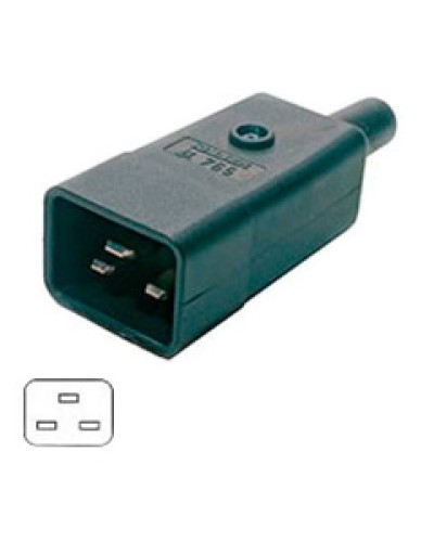 Разъем IEC 60320 C20 220В 16A на кабель Hyperline CON-IEC320C20 в Хасавюрте Коммутационные изделия Pintop.ru
