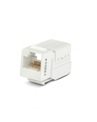 Вставка Keystone Jack RJ-45(8P8C) Hyperline KJNE-8P8C-C6-90-WH в Хасавюрте Модули Keystone Pintop.ru