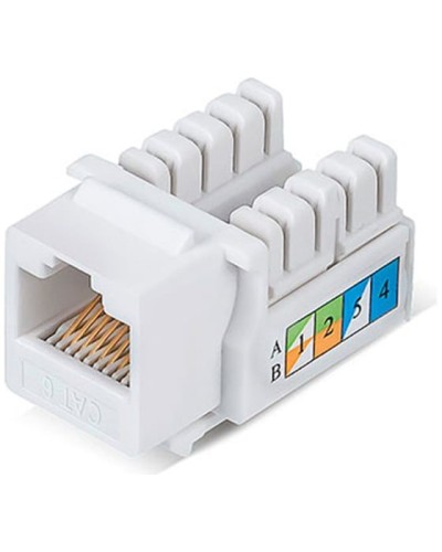 Модуль Keystone Jack RJ-45(8P8C), UTP неэкранированный, CAT 6, тип 90 градусов, белый REXANT PRO 02-0254 в Хасавюрте Модули Keystone Pintop.ru