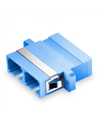 Оптический адаптер OS2, дуплекс SC, с фланцами, синий Eurolan (36A-S2-2S-02BU) в Хасавюрте Проходные адаптеры и розетки оптические Pintop.ru