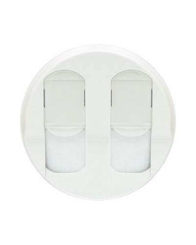 Лицевая панель для розеток 2хRJ45 белый Celiane Legrand 068252 в Хасавюрте Аксессуары для кабель-канала Pintop.ru