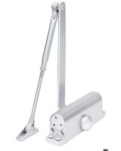 Доводчик NOTEDO DC-090-НО EN4 с ФОП (серебро) в Хасавюрте Доводчики Pintop.ru