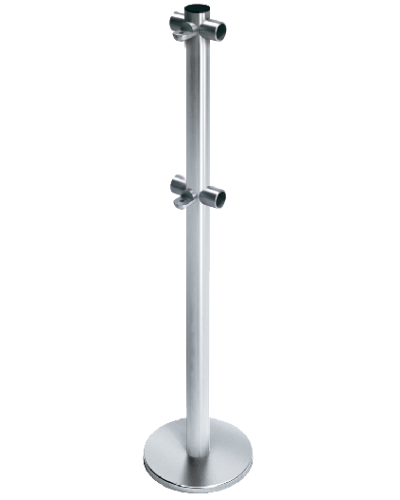 Стойка ограждения с 2-мя полупетлями Т-образная передвижная Oxgard ВЗР2442.09.21 в Хасавюрте Ограждения Pintop.ru