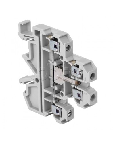 Клемма винтовая двухуровневая JXB-4/35L с перемычкой между уровнями серая EKF (plc-jxb-2-4/35L-gy) в Хасавюрте Клеммные колодки Pintop.ru