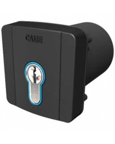 Ключ-выключатель встраиваемый с цилиндром замка DIN и синей подсветкой Came 806SL-0060 в Хасавюрте Запчасти для шлагбаумов и автоматики Pintop.ru