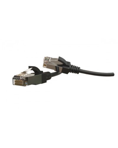 Патч-корд S/FTP Hyperline (PC-LPT-SFTP-RJ45-RJ45-C6-1.5M-LSZH-BK) в Хасавюрте Патчкорды (медные) Pintop.ru