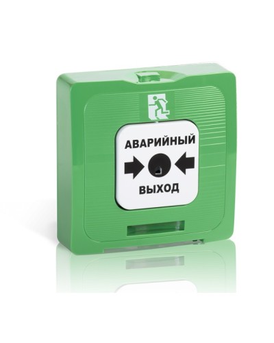 Элемент дистанционного управления Рубеж ИР 513-10 исп.1 Аварийный выход (зеленый) в Хасавюрте Извещатели охранные Pintop.ru