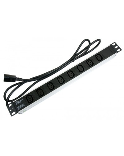 Блок на 8 розеток IEC 320 горизонтальный для 19 шкафов Cabeus (PDU-8I-2IEC) в Хасавюрте Блоки розеток Pintop.ru