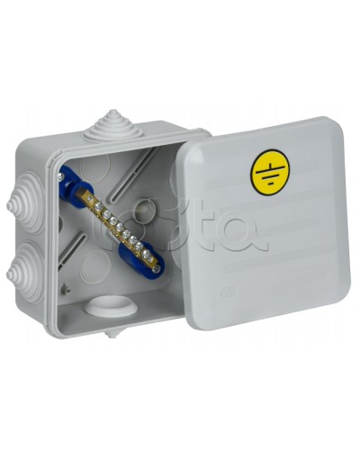 Коробка КУП КМ41361 100х100х50мм IP44 6 вв. (7035) IEK (UKO21-100-100-050-K41-55U) в Хасавюрте Распределительные коробки Pintop.ru