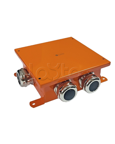 SMB120 Коробка металлическая, огн. E-110,о/п 120х120х60, 4 метал. гермоввода, IP66, 10P, (1,5-6 мм2), цвет оранж. Экопласт (56264) в Хасавюрте Распределительные коробки Pintop.ru