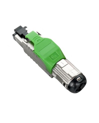 Разъем полевой оконцовки RJ-45 8P8C Hyperline PLUE-8P8C-S-C6A-SH-GN в Хасавюрте Коннекторы и разъемы Pintop.ru