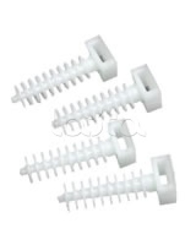 Держатель хомутов для установки в отверстиях D8 мм 37х13 мм Экопласт 47214 в Хасавюрте Крепеж: Дюбели, шурупы, саморезы Pintop.ru