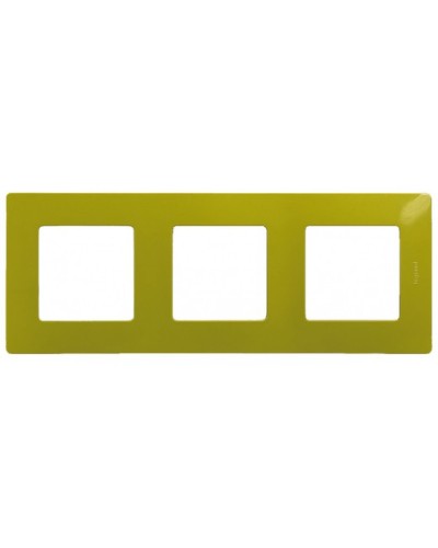 Рамка 3 поста Etika зеленый папоротник Legrand 672543 в Хасавюрте Аксессуары для кабель-канала Pintop.ru