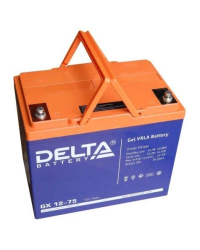 Аккумулятор свинцово-кислотный Delta GX 12-75 в Хасавюрте Электротехническое оборудование Pintop.ru